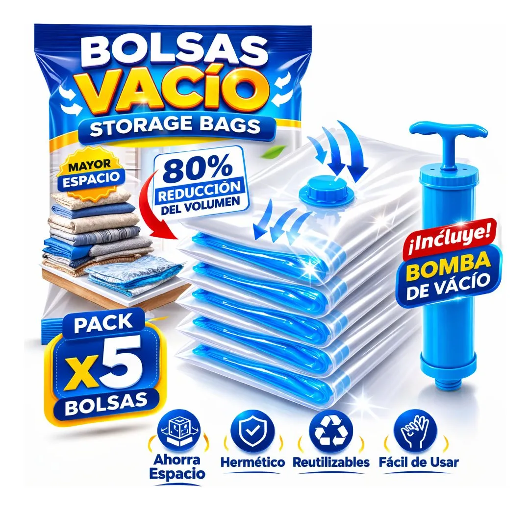 Set X5 Bolsa Al Vacio Con Bomba